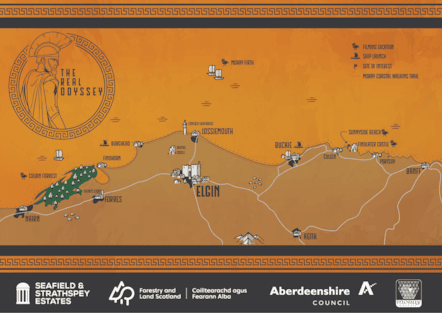 The Real Odyssey map allows film fans to find the filming locations from the Hollywood blockbuster around Moray and Aberdeenshire.