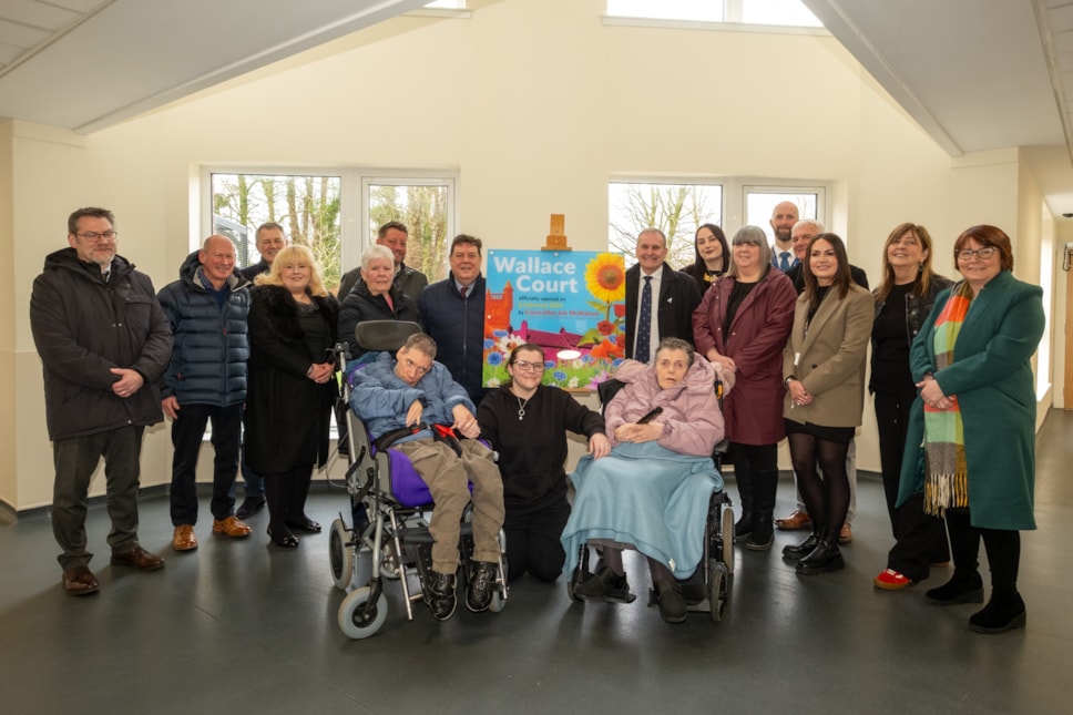 Cllr McMahon officially opens Wallace Court Mauchline
