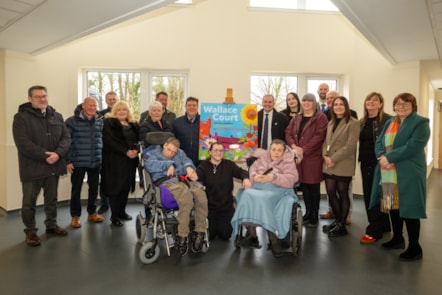 Cllr McMahon officially opens Wallace Court Mauchline