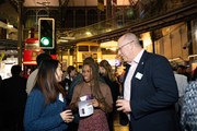 London's Transport Commissioner, Andy Lord speaking with young people at Youth Panel event at London Transport Museum: London's Transport Commissioner, Andy Lord speaking with young people at Youth Panel event at London Transport Museum
