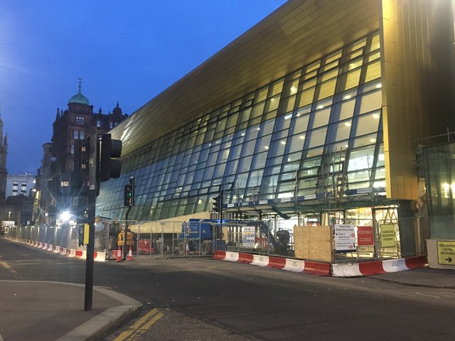 New frontage at Glasgow Queen Street