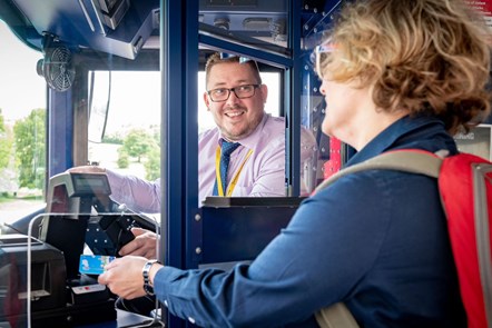 Brighton & Hove bus driver and passenger