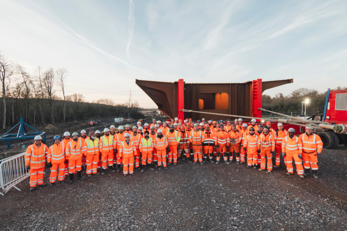 Eiffage Metal and EKFB team celebrate the completion of the Small Dean Viaduct launch-15: Image courtesy SAP Photographie for Eiffage Métal.