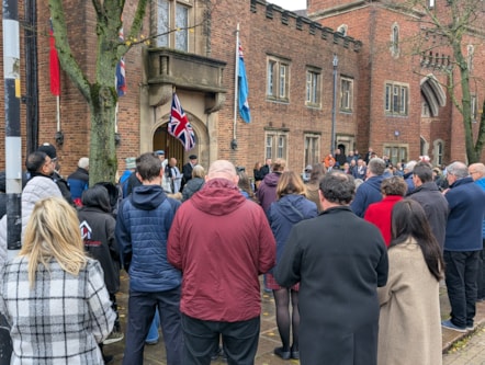 Hundreds gathered to mark Armistice Day in Dudley