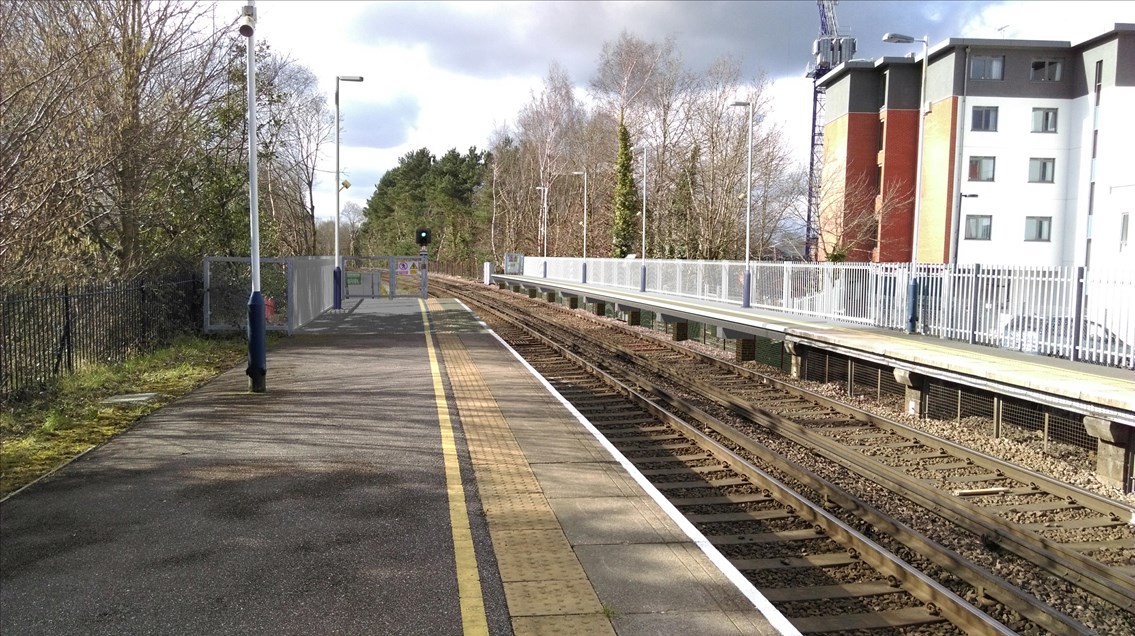 Visualisation showing what the new, longer platforms at Camberley will look like