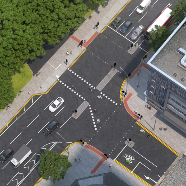 TfL Image - Cycleway 34 CGI view (1)