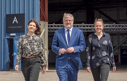 Screen Scotland Executive Director Isabel Davis Culture Secretary Angus Robertson, BE United CEO Emma Picken-3