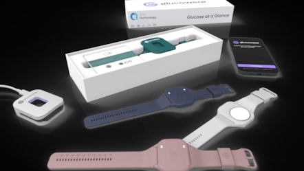 Glucowear is worn on the wrist and uses ultra-low power microwave signals to monitor glucose levels