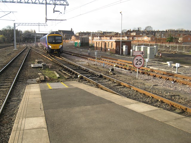 train uses new track at Holgate