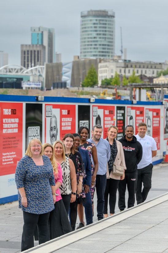 Representatives from HS2, LoveBrum and the Hidden Heroes