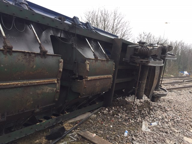 Lewisham wagon upside down