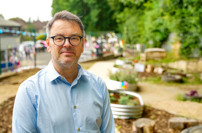 John Jamieson 3: John Jamieson School has an extensive array of new outdoor play and learning equipment. Pictured: Head of John Jamieson School, Jamie Darby, pictured in the new play areas.