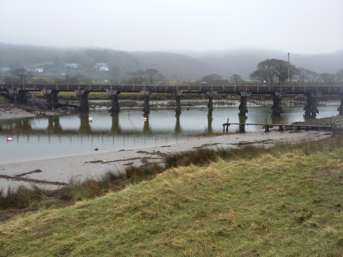 Network Rail is carrying out improvement work to the River Artro viaduct in Gwynedd as part of the Railway Upgrade Plan