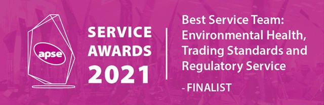 Annual Service Award finalist banners 11k - Environmental Health Trading Standards and Regulatory service