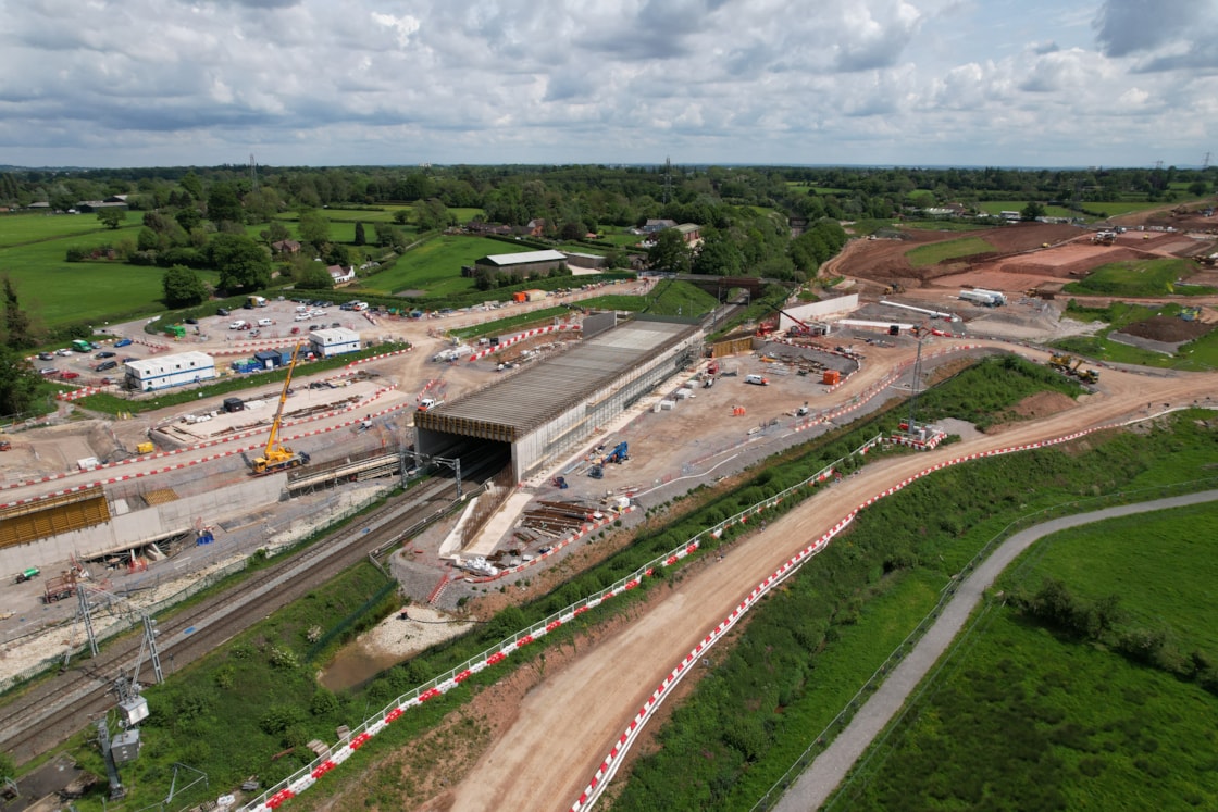 Aerial view - HS2 Carol Green Underbridge