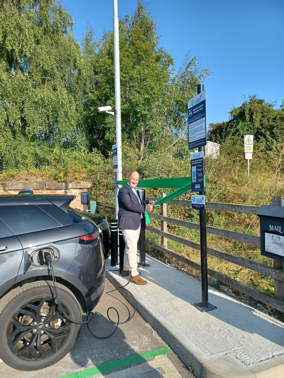 MP Kevin Hollinrake opening the EV charging points