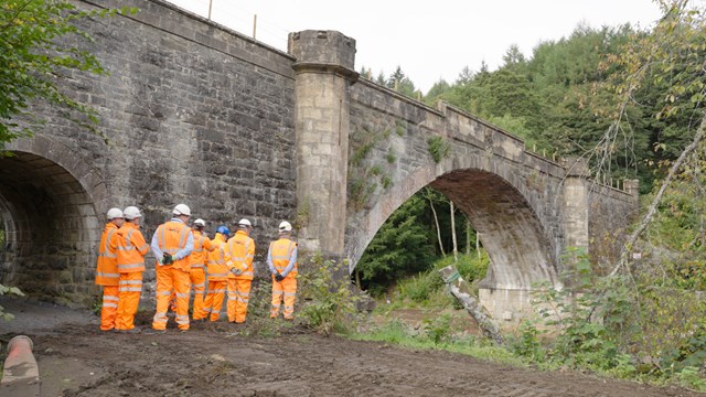 Inver viaduct, Dunkeld,, Highland Main Line - scour protection works complete 2: Inver viaduct, Dunkeld,, Highland Main Line - scour protection works complete 2