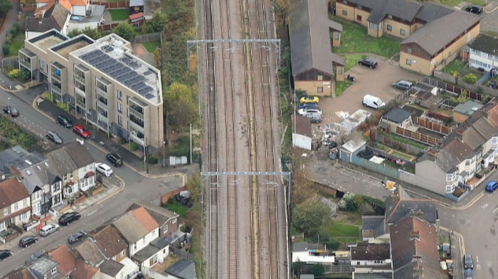 New Kennedy Road railway footbridge installation to begin this summer: Kennedy Road bridge aerial view
