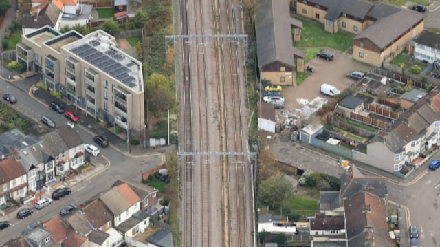 New Kennedy Road railway footbridge installation to begin this summer: Kennedy Road bridge aerial view