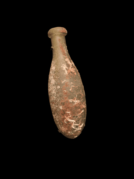 Glass bottle found in Storonway Harbour, possibly from the 1919 wreck of the Iolaire