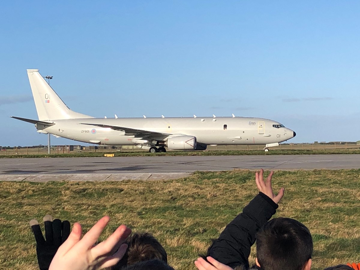 Kinloss Primary P-8A arrival