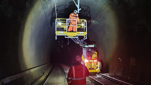 Inside Primrose Hill tunnel during vital work