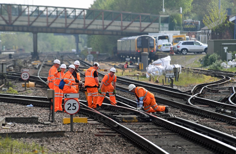 Track workers at Basingstoke