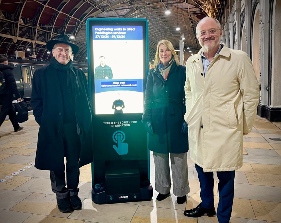 Rail industry launches new videos to help passengers better plan their journeys this festive period L2R Lord Hendy, Jacqueline Starr and Andrew Haines