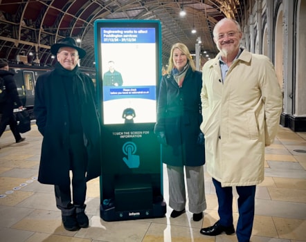 Rail industry launches new videos to help passengers better plan their journeys this festive period L2R Lord Hendy, Jacqueline Starr and Andrew Haines