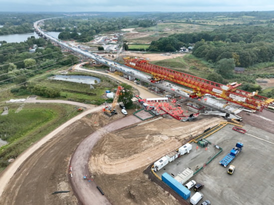 240905 Final deck segment of Colne Valley viaduct installed DJI 0857