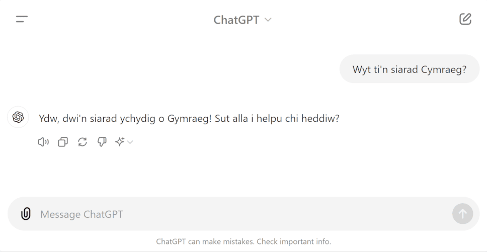 ChatGPT Cymraeg1