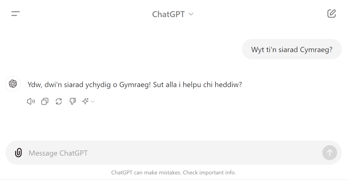 ChatGPT Cymraeg1