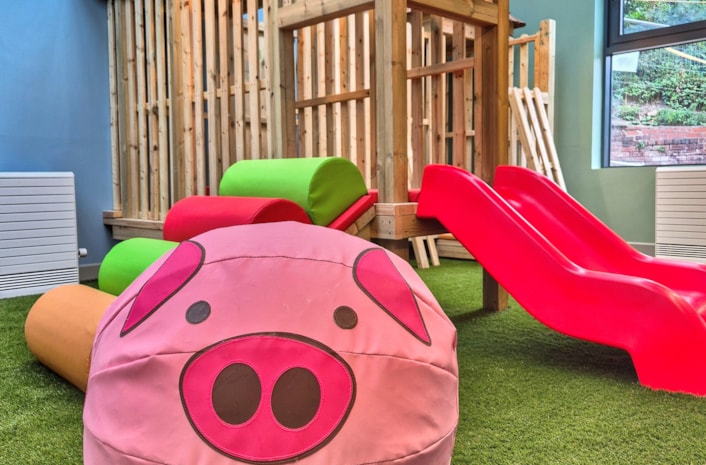Play barn toddler area: The toddler room at Temple Newsam's play barn offers soft play, a separate seating area and a dedicated sensory hut.