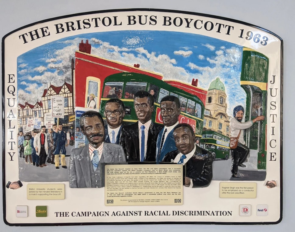 Bus boycott plaque