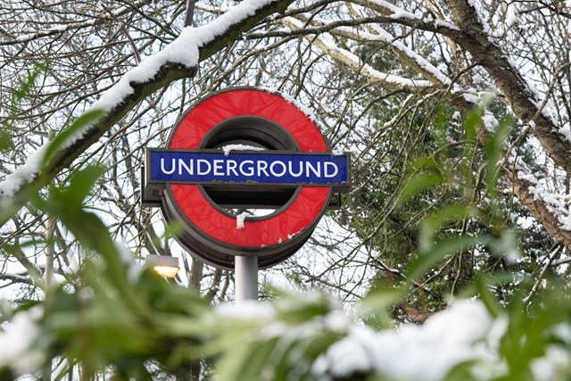 TfL Image - Snowy roundel