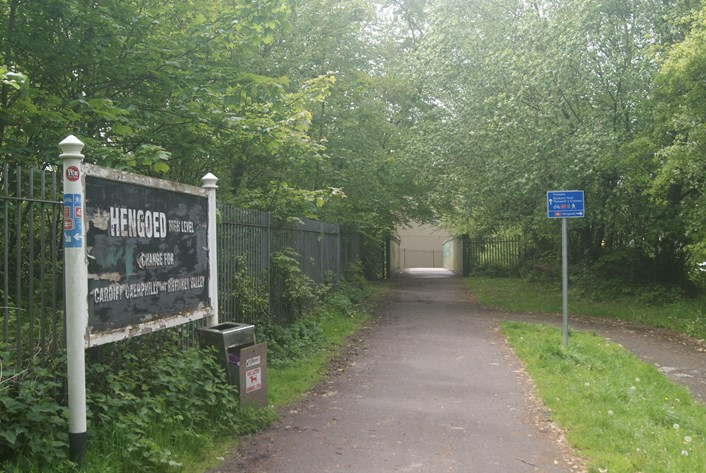 The site of Hengoed High Level station, now an active travel route