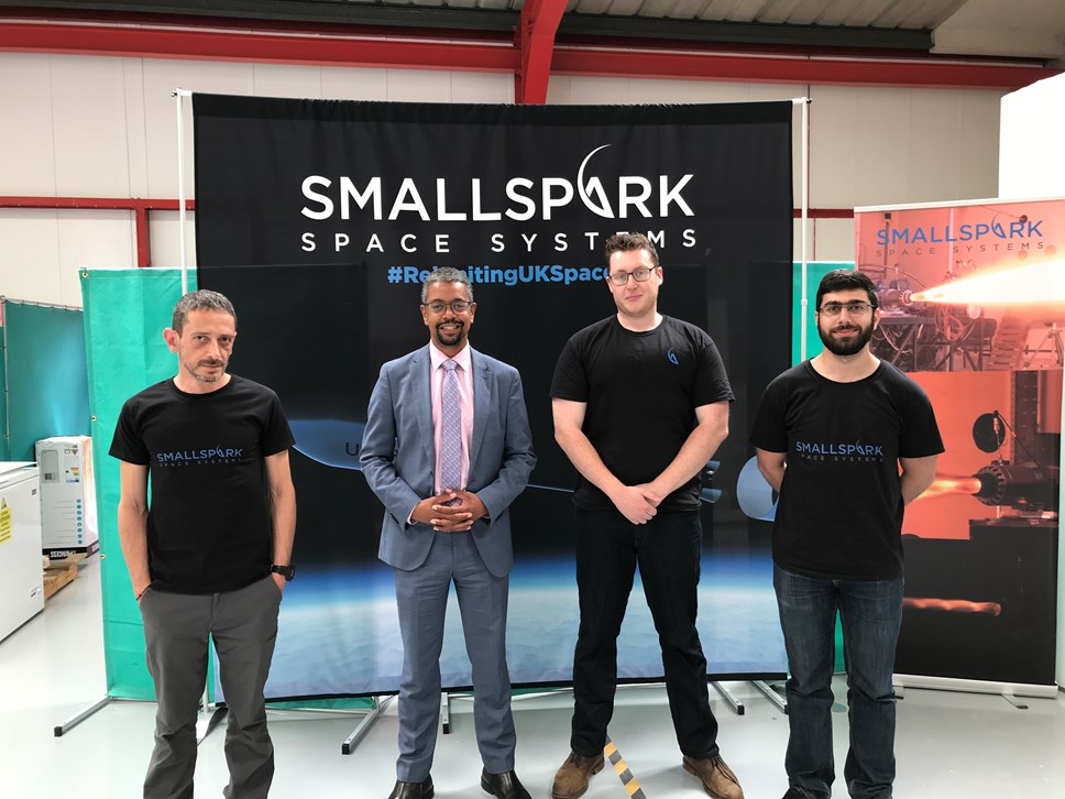 Economy Minister Vaughan Gething at SmallSpark Space Systems