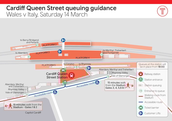 Cardiff Queen St Post Event Map: Cardiff Queen St Post Event Map