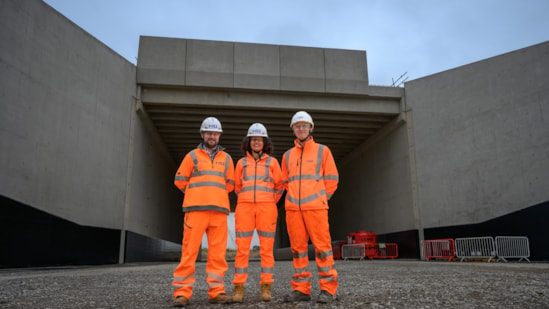 First look at newest HS2 bridge near Balsall Common: 2 Eoghan Divilly, BBV Sub-Agent, Francielle Cardoso, BBV Site Engineer, Jack King, HS2 Project Manager