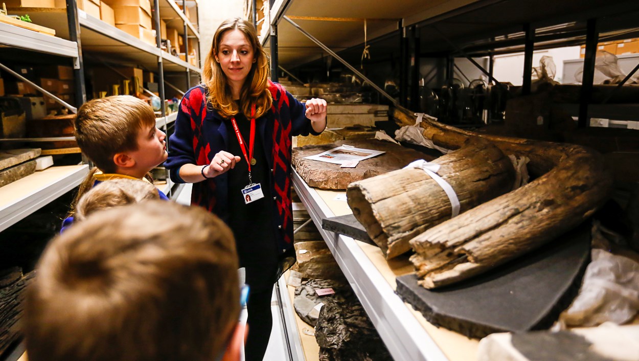 LMG Awards: Learning officer Emily Nelson delivers a workshop with children at the Leeds Discovery Centre before the pandemic