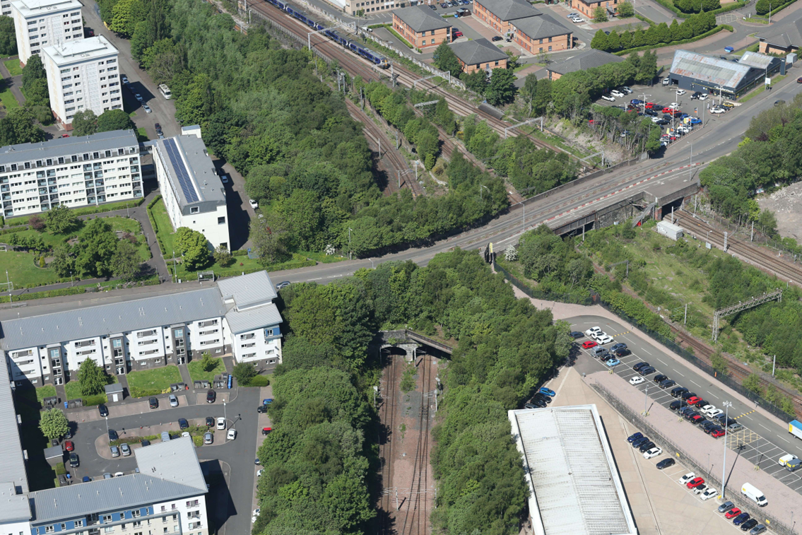 Community urged to plan ahead during Glasgow bridge demolition: Shields Road aerial 2