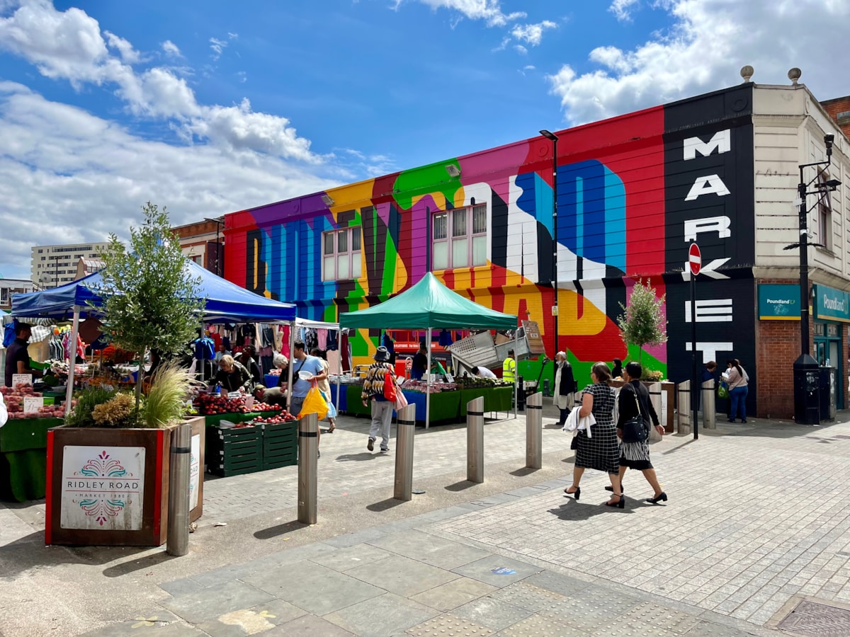 Ridley Road market in Dalston