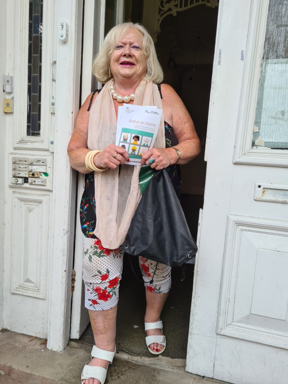 Volunteers from active within delivered keep fit goodie bags to residents