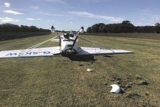 AAIB Report: Skyranger Swift 912S (G-SKSW), nose landing gear failure: G-SKSW Fig 1