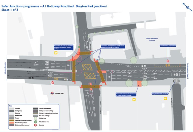 Holloway Road Safer Junctions Works Phase 1’