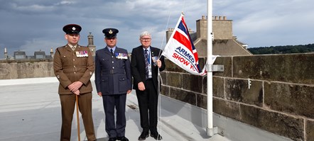 Armed Forces Day 2023 - Cllr Peter Bloomfield, WO Joe Ferries, WO Joe Mulholland