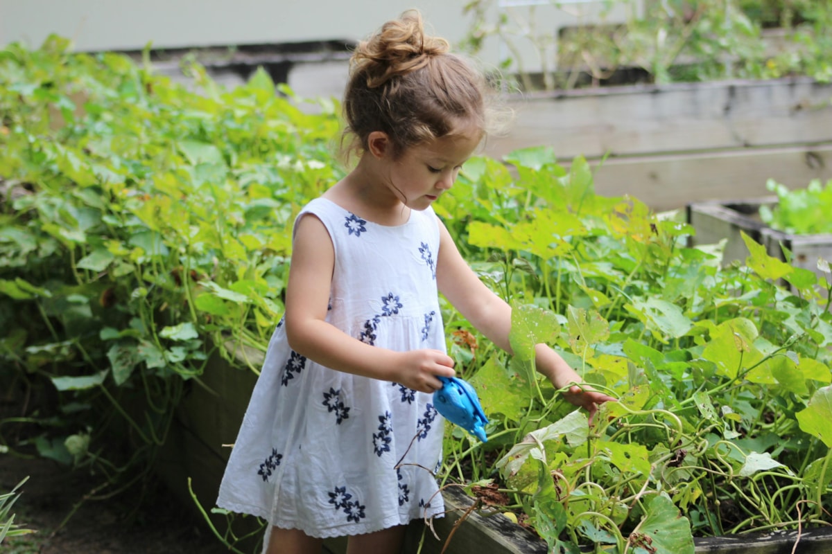 Girl in garden
