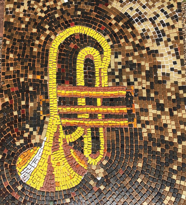 Sounds Good: One of the music-themed mosaics created for a similar project.