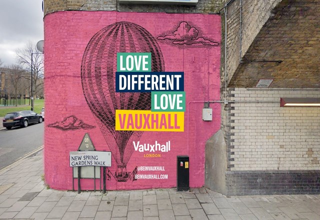 Network Rail backs mural in Vauxhall celebrating a historic record at the most famous pleasure garden of the 19th Century: Vauxhall mural