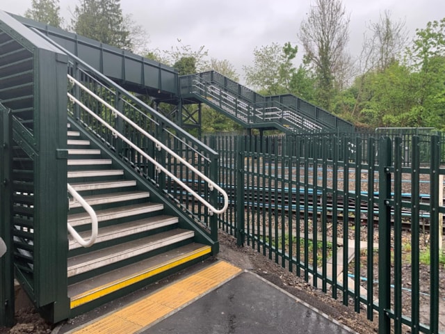 Network Rail completes track upgrades in Kent and Sussex over the early May Bank Holiday: Pilgrims Way footbridge 1